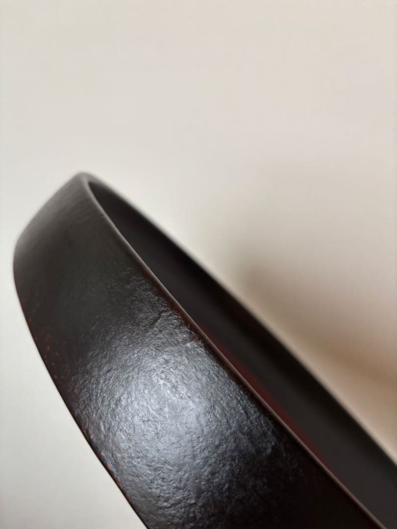 赤木明登氏作 漆器　日の丸勝手盆　直径38センチ　大型