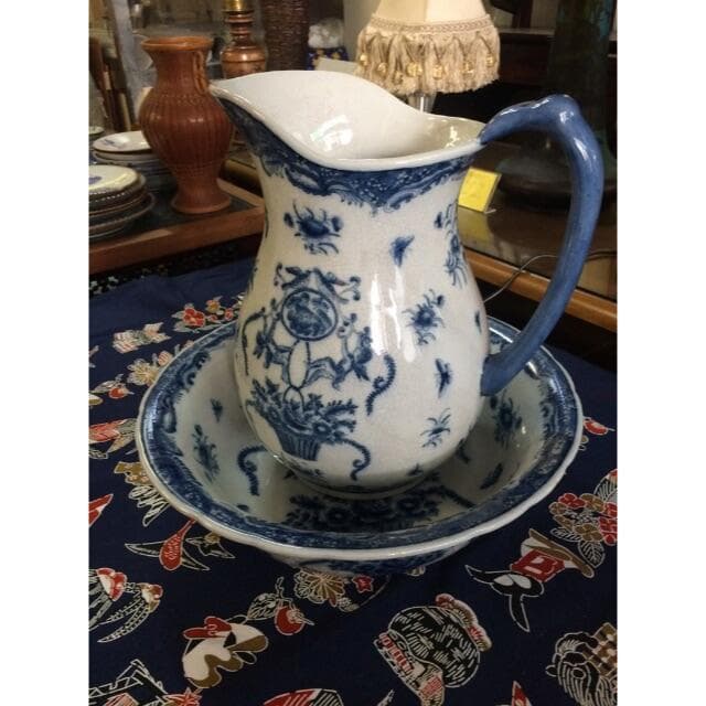 プロヴァンス　ピッチャー & フェイスボール 天使/エンゼル の花かご