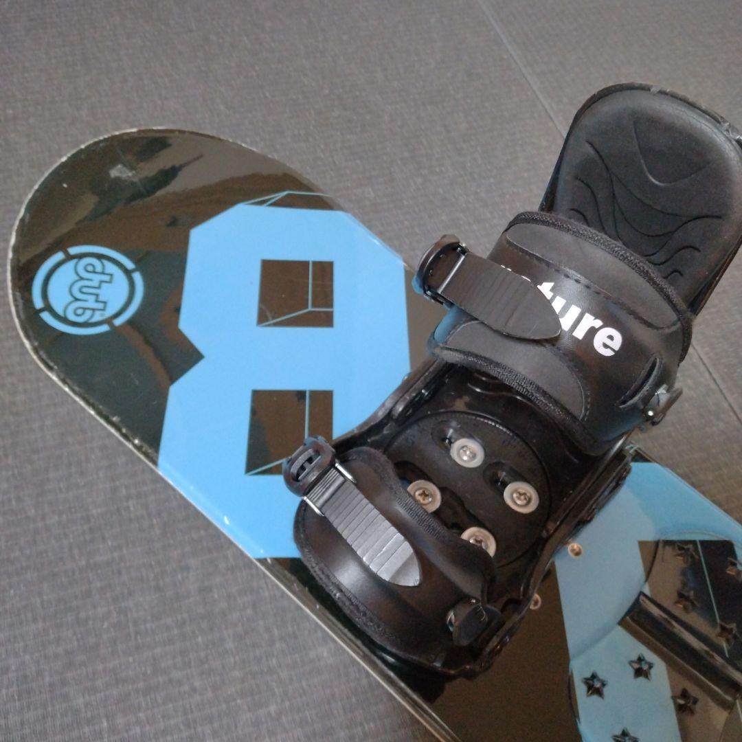 DUB ジュニアスノーボード110cm ビンディング 滑り止め＆コード付