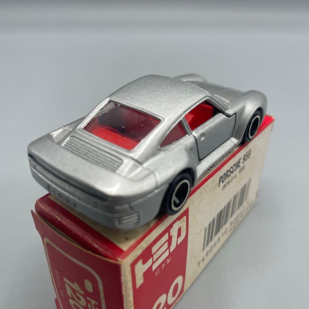ミニカー 1/58 ポルシェ 959 シルバー 赤箱 日本製