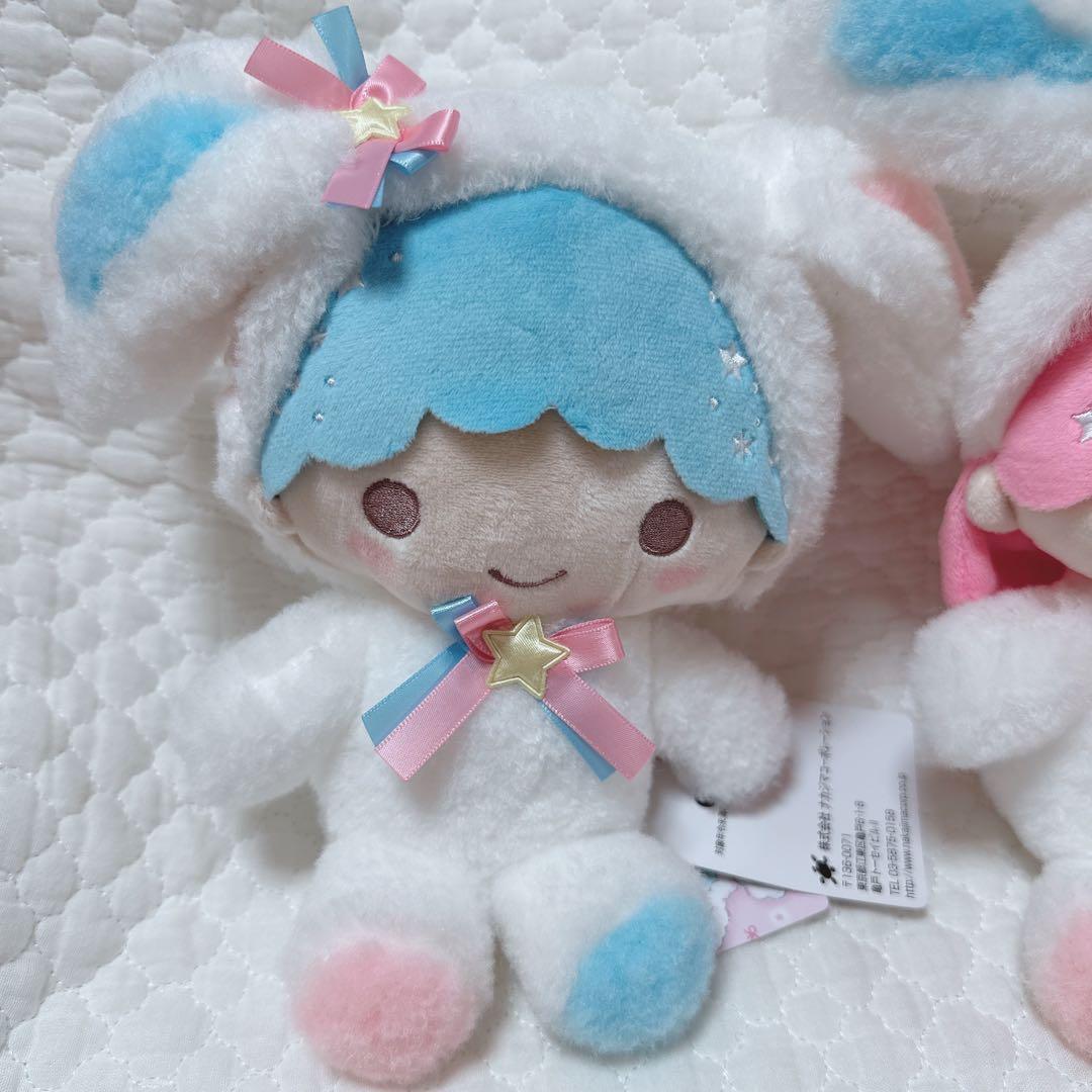 サンリオ❣️激かわ　キキララ ホワイトバニー　ぬいぐるみ　ウサギ