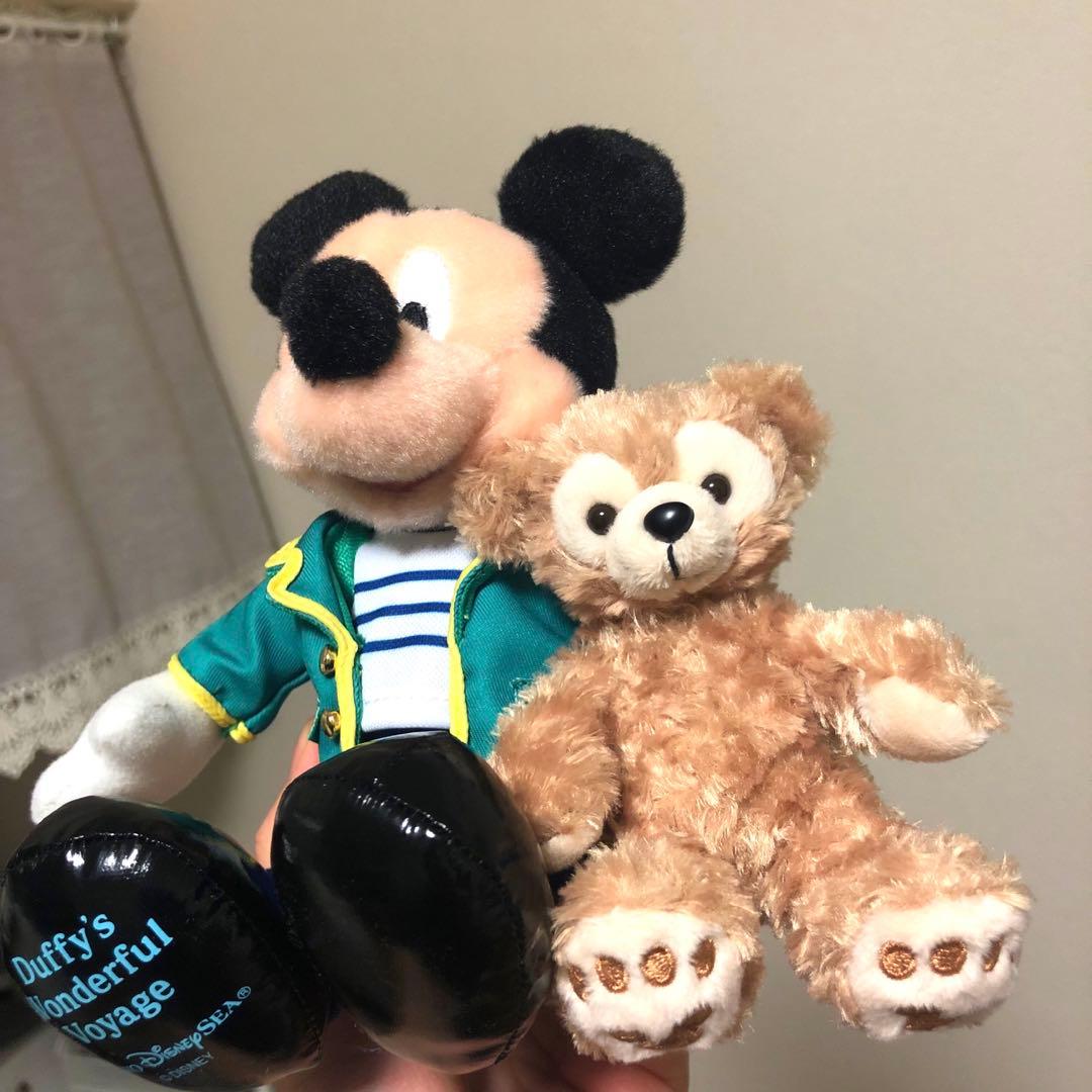 ミッキー&ダッフィー、ミニー&シェリーメイ ぬいぐるみバッジ