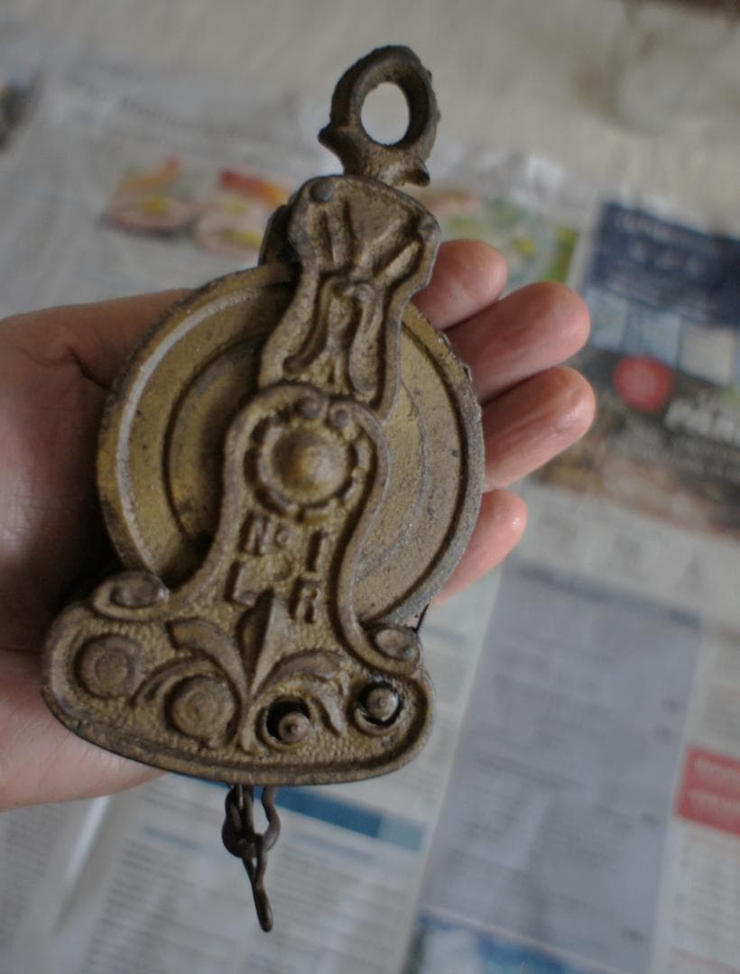 フランスアンティーク　ランププーリー　照明金具　ブロカント　古道具