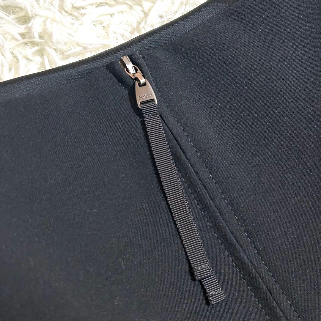 極美品✨春に◎定価6.7万 フォクシー ワンピース バロンドレス 38 黒