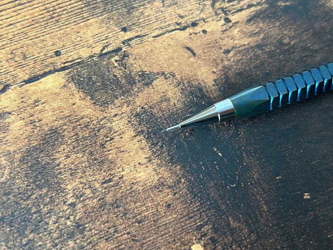 廣瀬鐵筆堂 カスタムPG5 シャープペンシル　真鍮六角漆焼付け/青　0.5mm