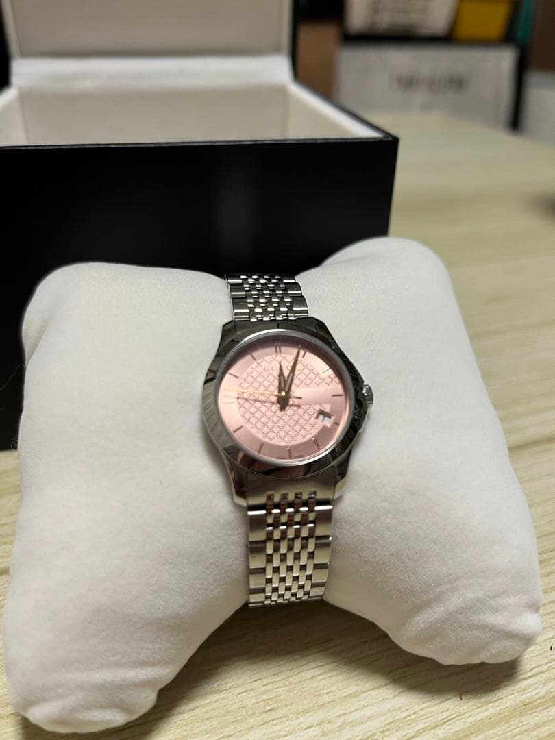 GUCCI ピンク文字盤 時計