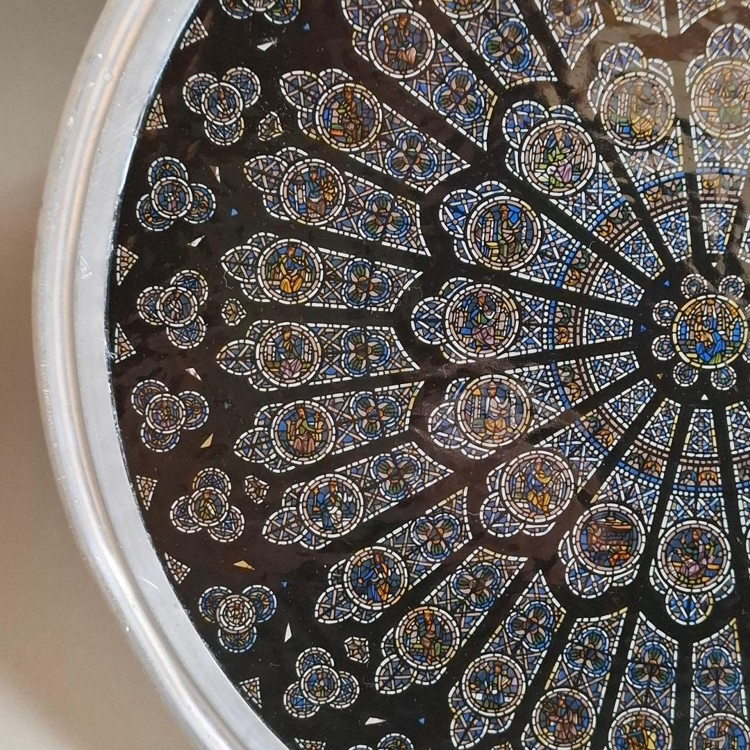 ★幻想的★ノートルダム大聖堂 パリ ステンドグラス グラスマスターズ バラ窓