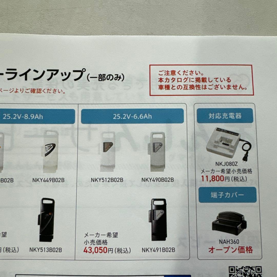 Panasonicリチウムイオンバッテリー NKY490B02B 6.6AH新品