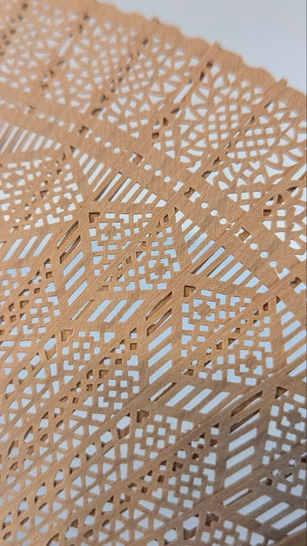 送料無料　最高級品　香木白檀透かし彫り扇子 共箱　本物保証　中国古玩骨董　センス