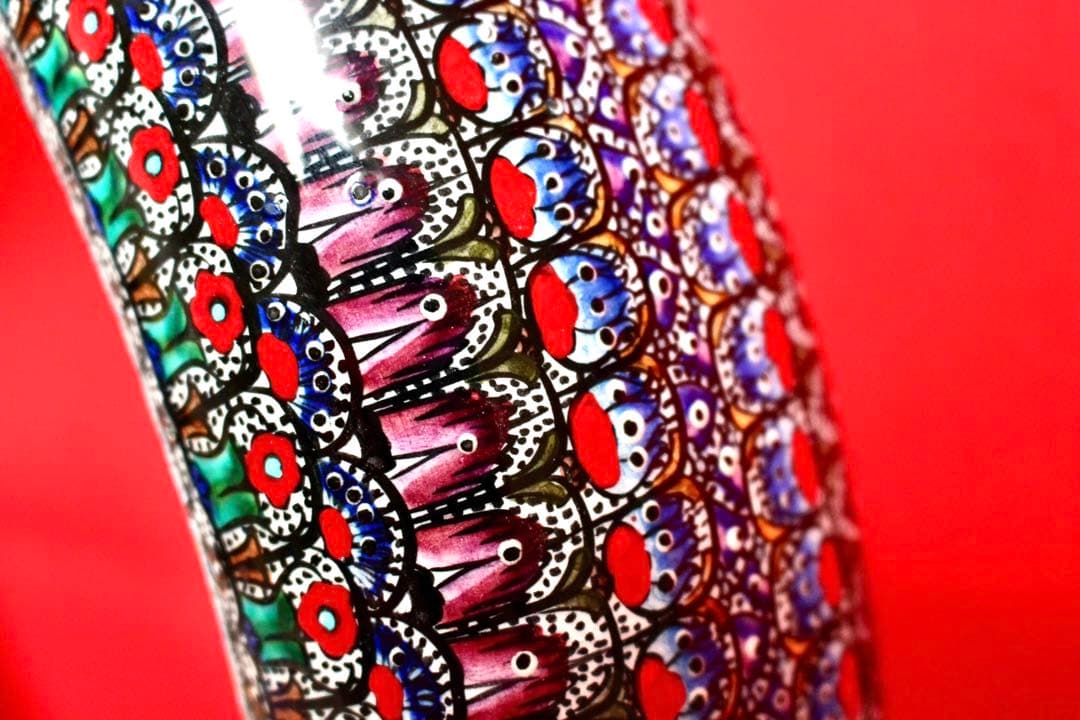 トルコ雑貨【アヴァノス陶器　飾り壺　ワインデキャンタ】