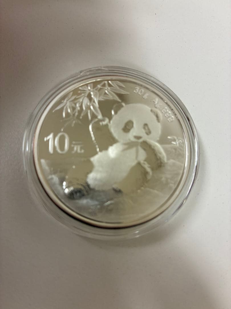 2020年　中国　パンダメダル10元 （クリアケース付き）