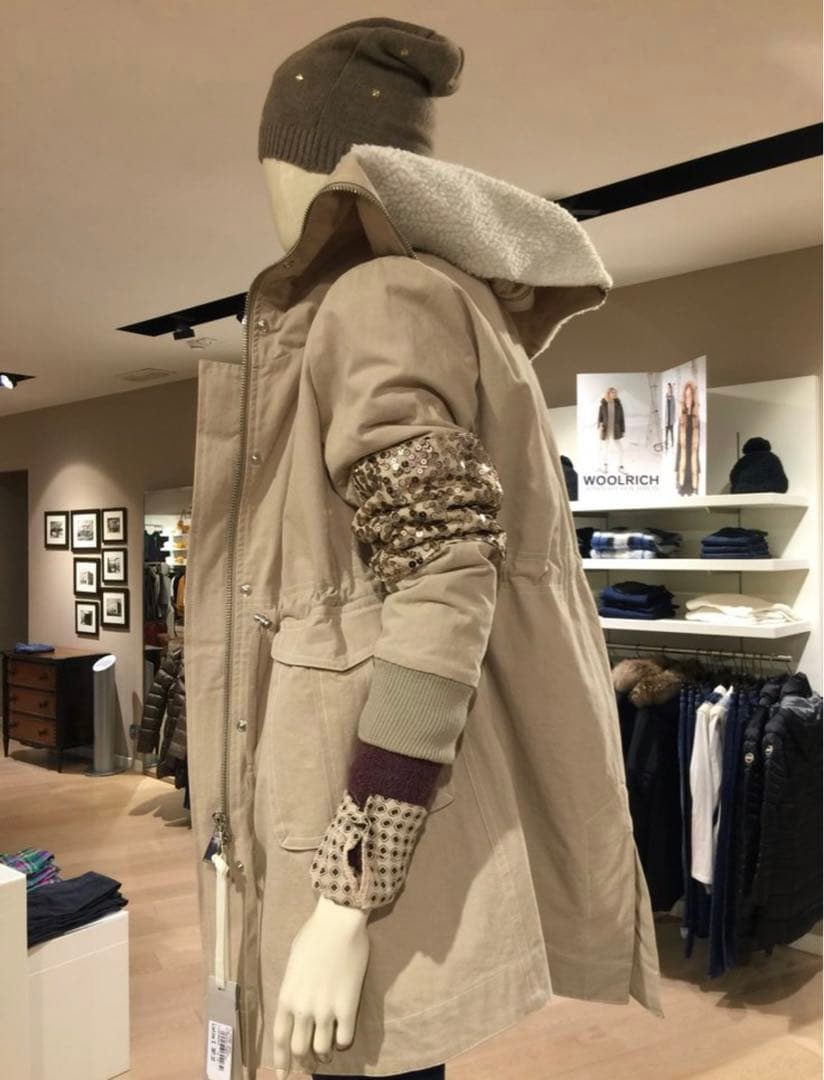 pinko ベージュ フード付き