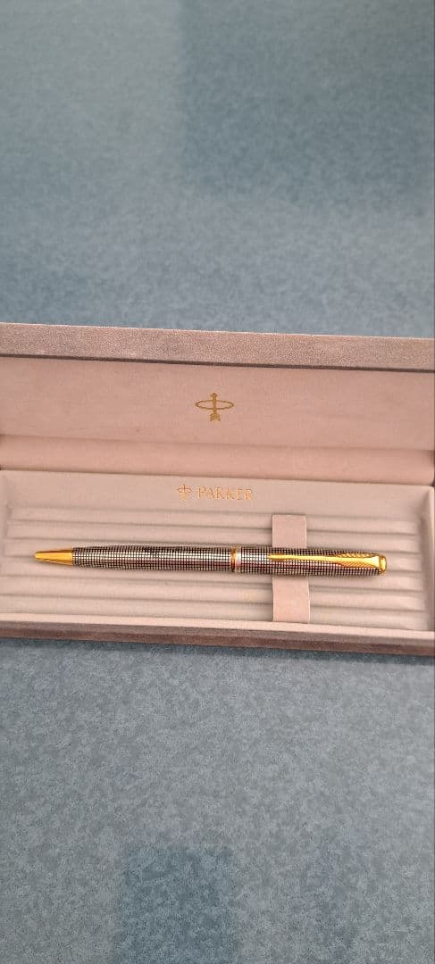 パーカー　ソネットアンティーク　シルバー ボールペン ケース 80's90's