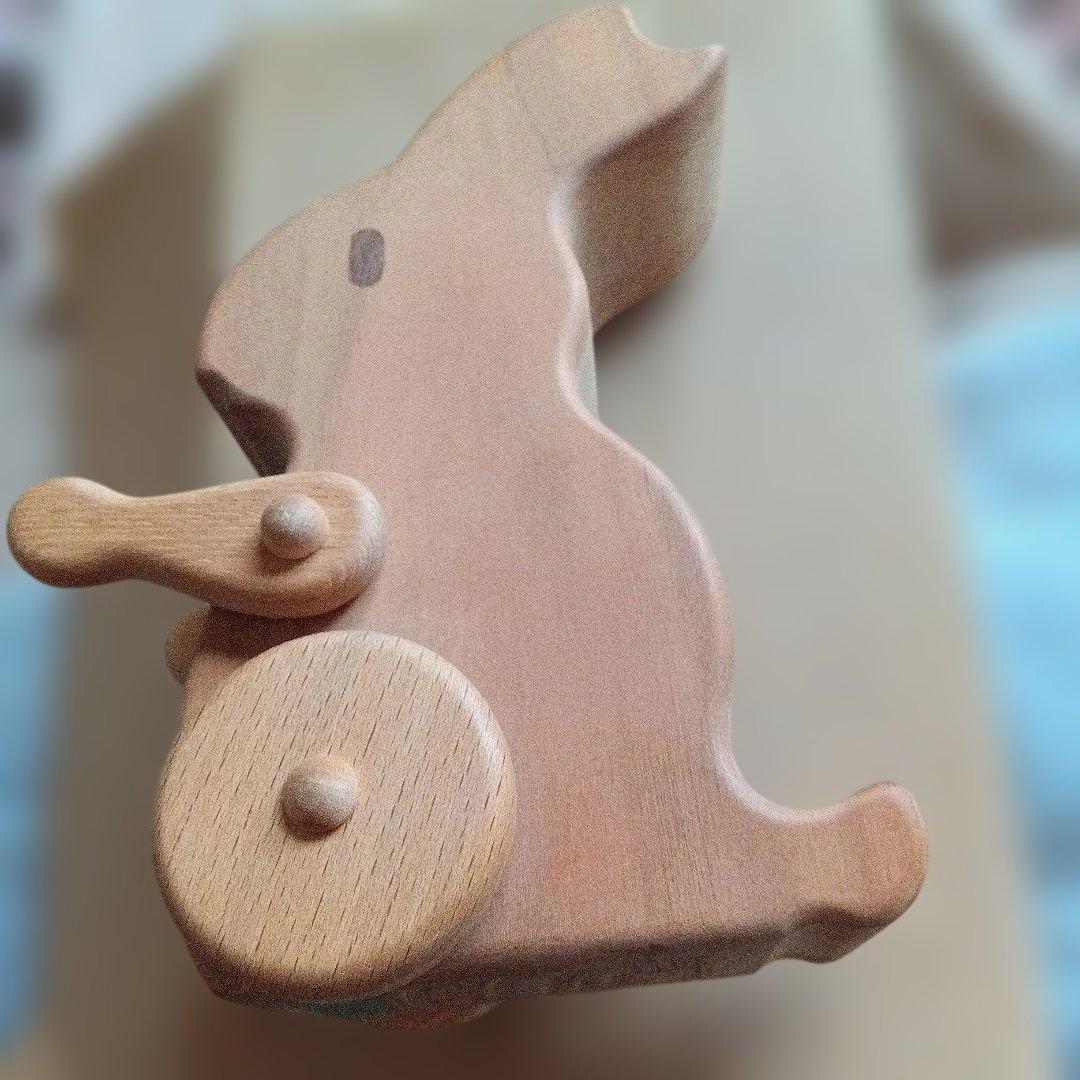 手作り作家さんのウサギの木製おもちゃ スモールワールド