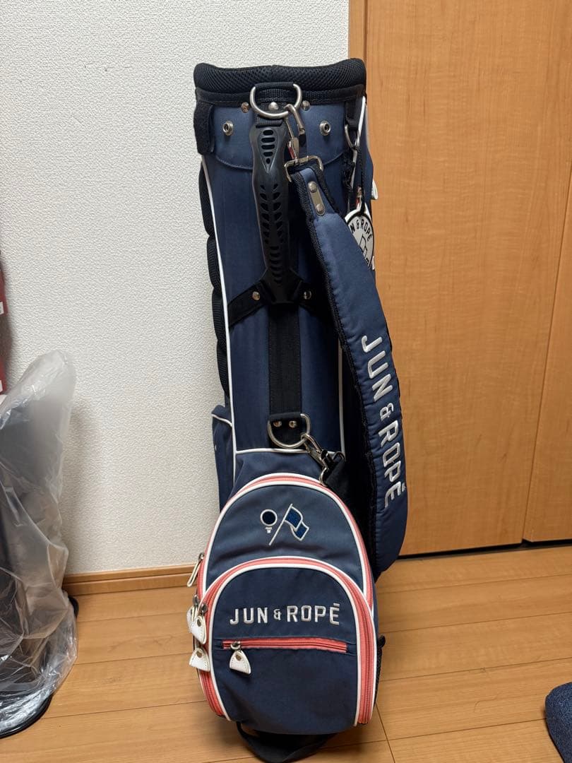 JUN & ROPE ゴルフキャディバッグ ネイビー　ジュンアンドロペ