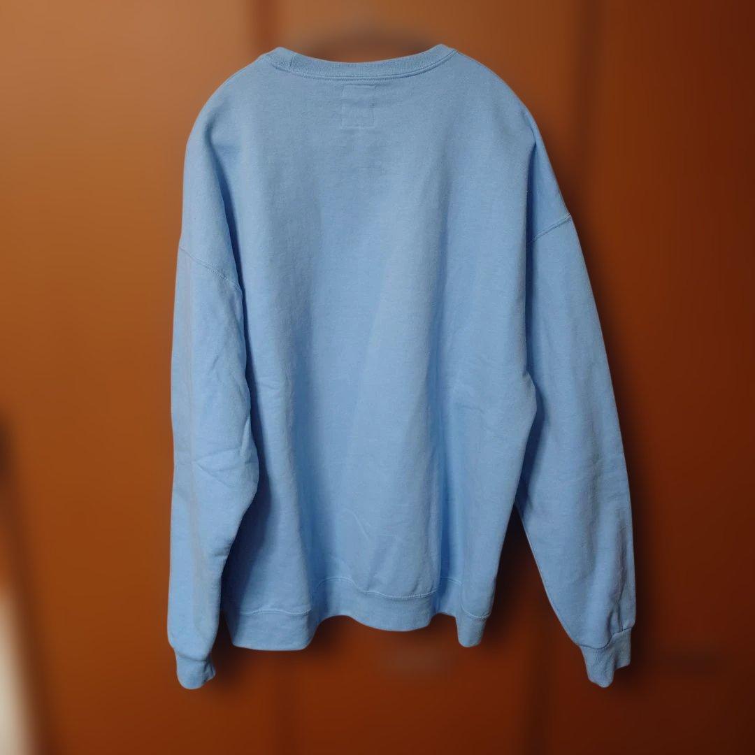 ワコマリア　チェット・ベイカー プリント スウェット XL 水色