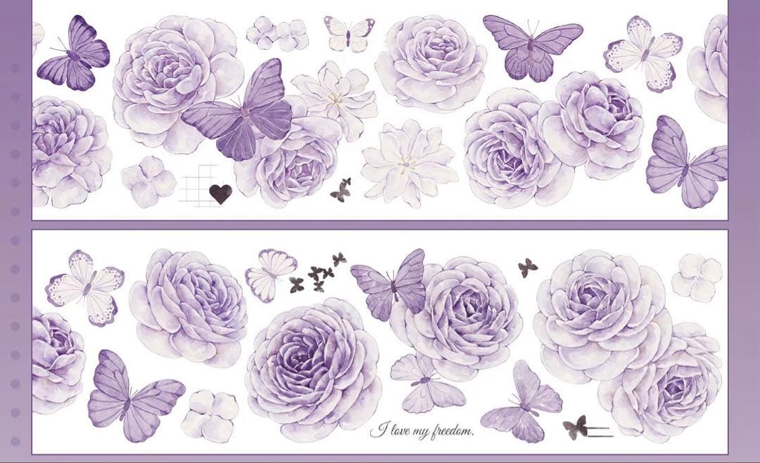 木皆原创《紫牡织语》海外マスキングテープ マステ 【2723】