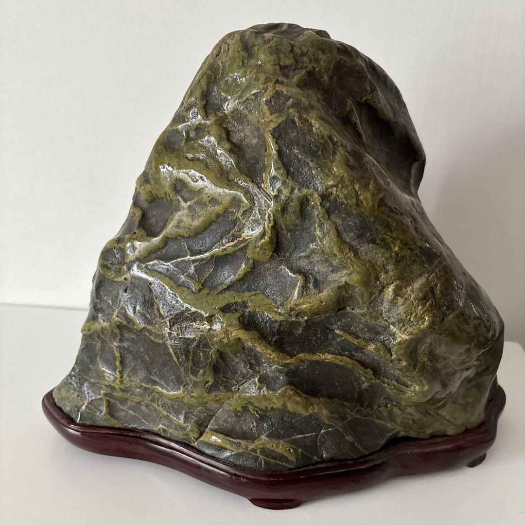 水石　盆石　鑑賞石 　約14.5㎏ 高さ25cm 幅32cm 天然石　置物