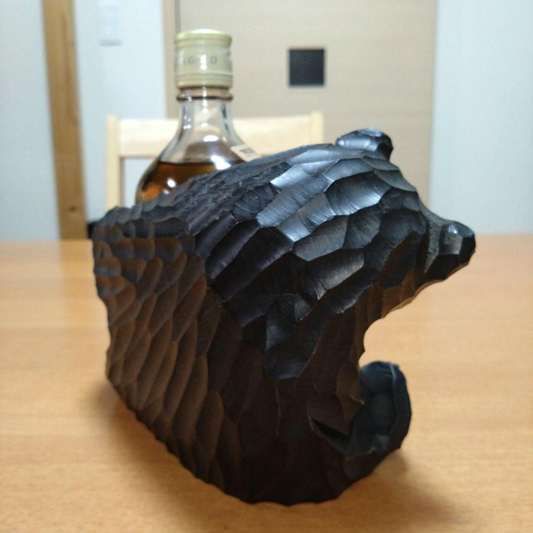 【昭和レトロ】◆ニッカウヰスキー◆G＆G 北海道限定ボトル◆木彫り熊◆380ml