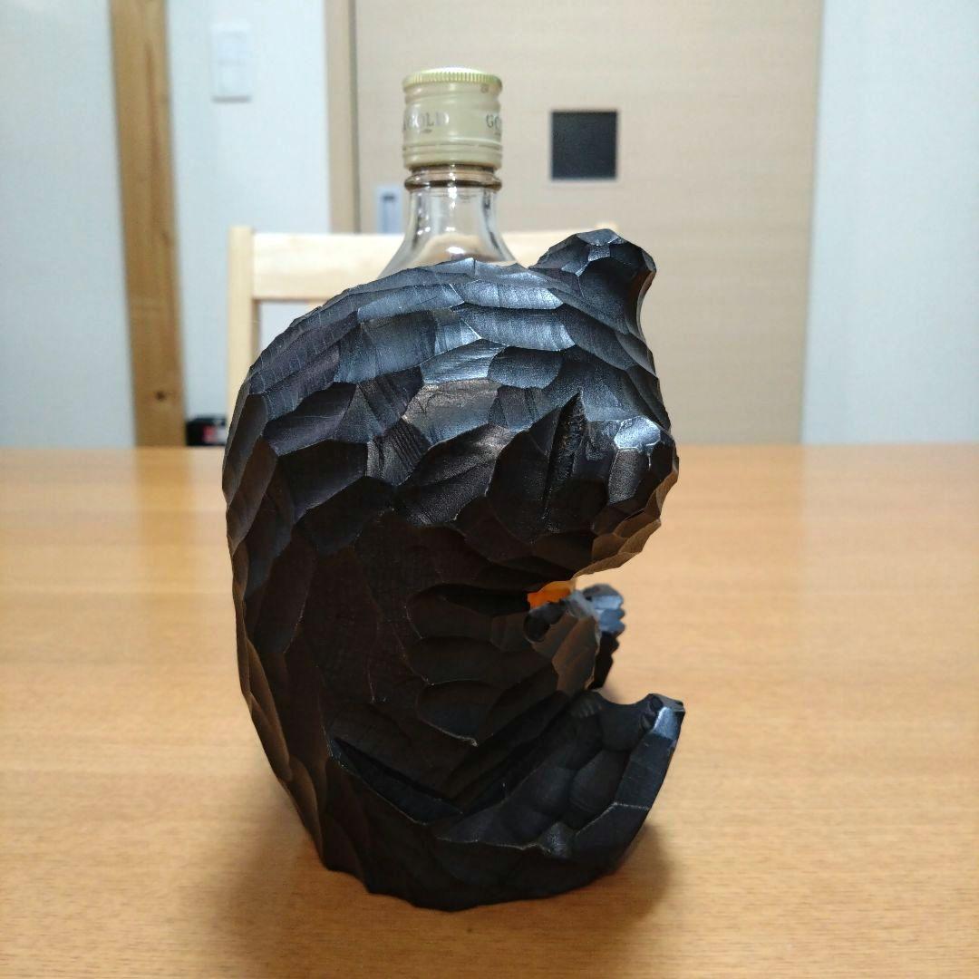 【昭和レトロ】◆ニッカウヰスキー◆G＆G 北海道限定ボトル◆木彫り熊◆380ml