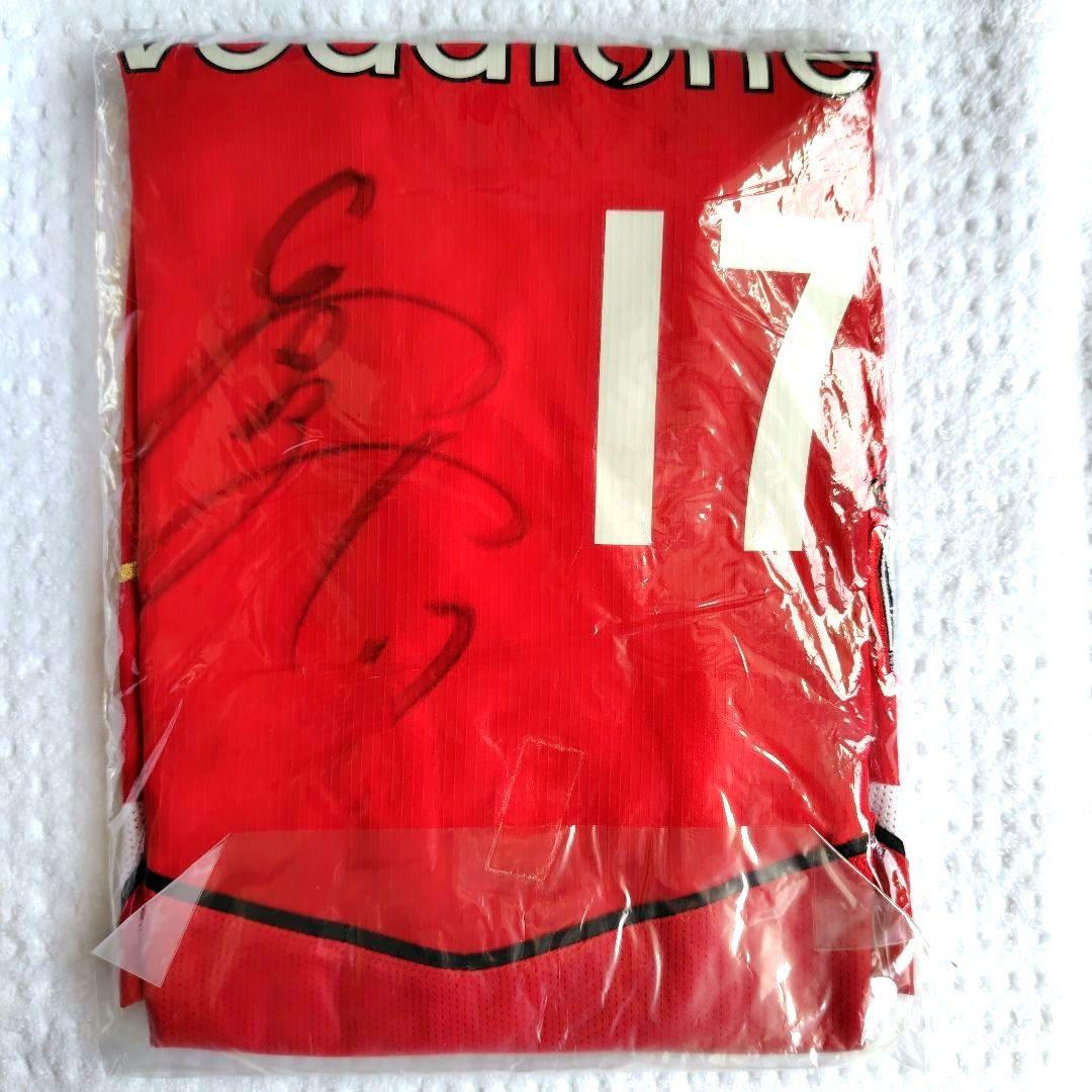 貴重【新品未開封】浦和レッズ 2005 ユニフォーム、長谷部誠 直筆サイン入り