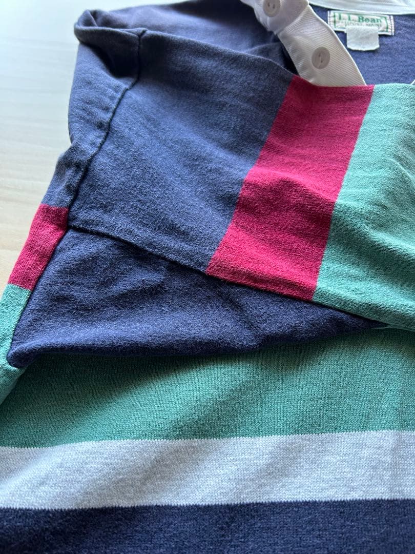 80s-90s L.L.Bean ラグビーシャツsize:M USA製