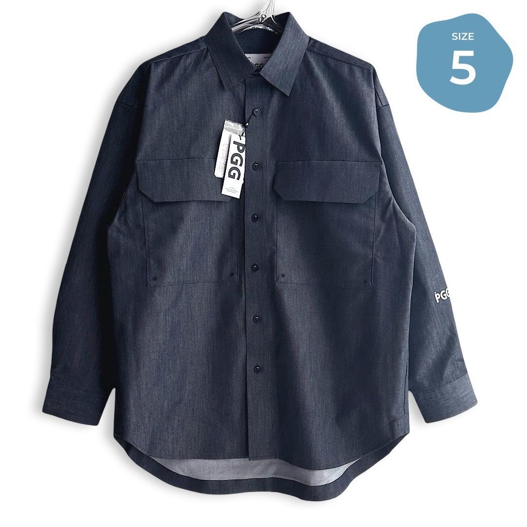 495 PGG 新品タグ付き 定価34,100円 シャツブルゾン サイズ5 L