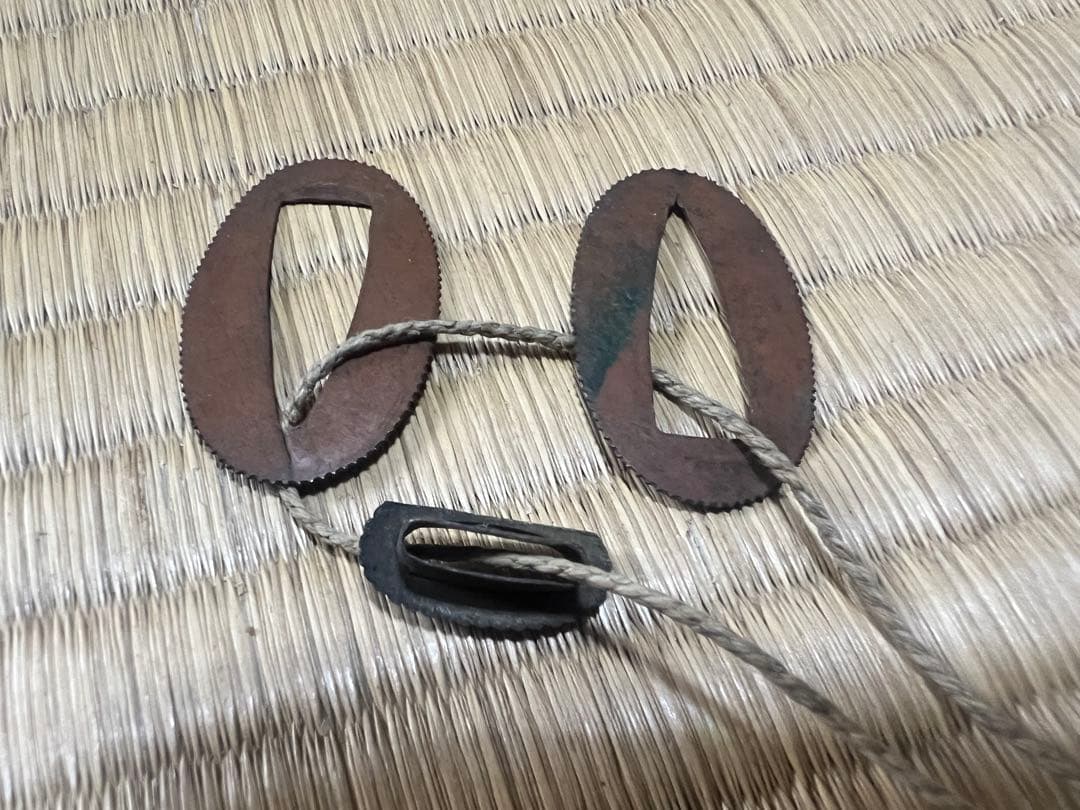 【O-1338】鍔 刀 日本刀 武具 時代物 戦国