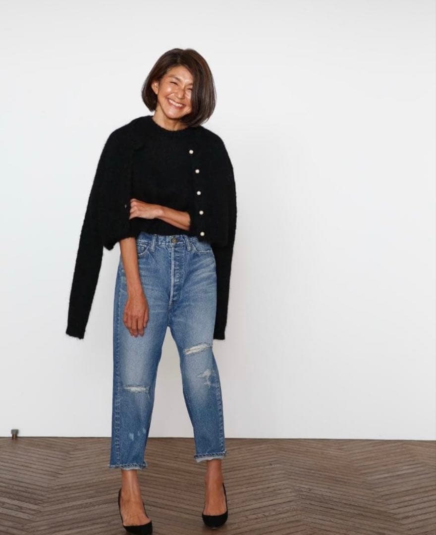 MADISONBLUE PETIT CD MOHAIR パール カーディガン