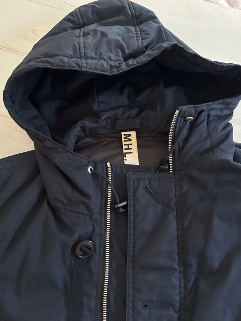 【MHL,】 ダウン&フェザー モッズコート L