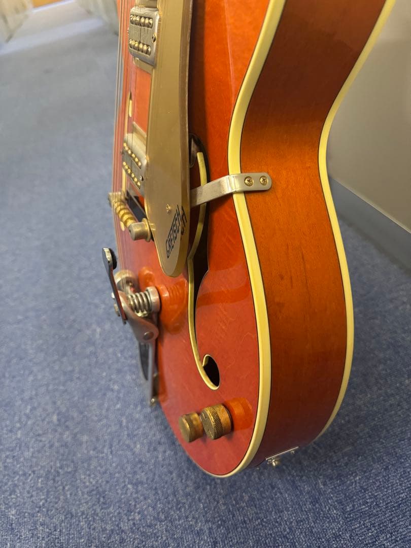 Gretsch エレキギター オレンジ Fホール ハードケース付き