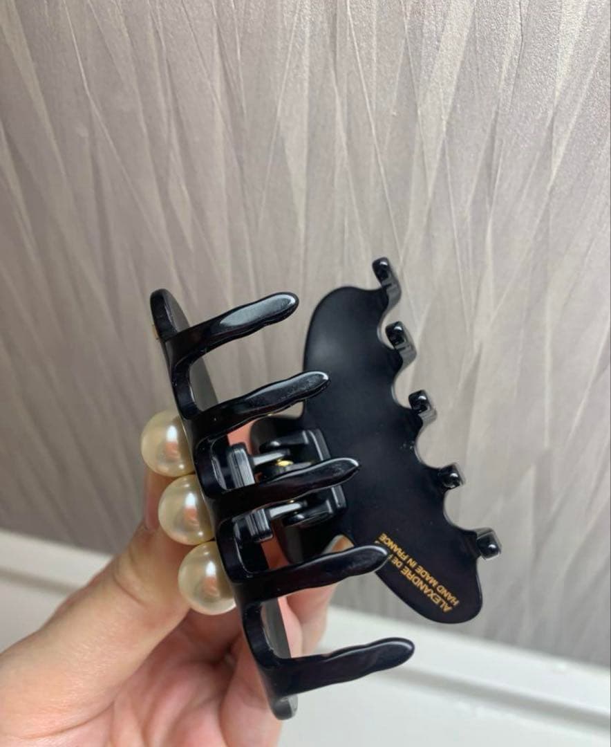 p-p@　アレクサンドルドゥパリ　パール付き　ヘアクリップ