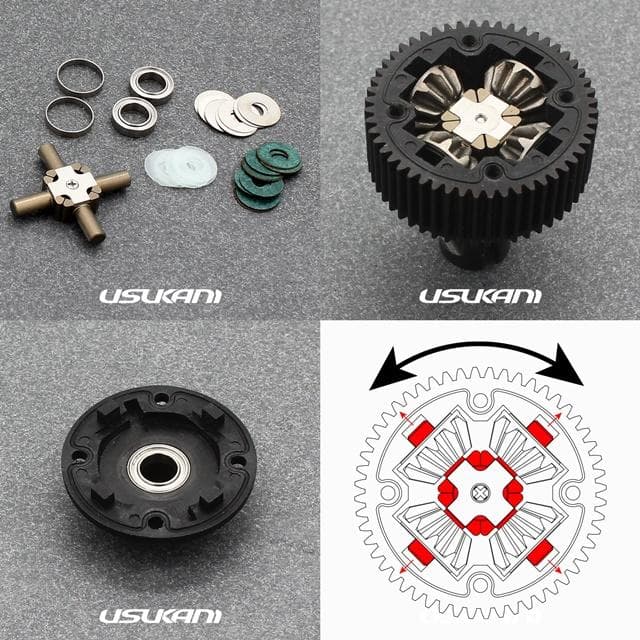 USUKANI LSDコンバージョンセット for ヨコモ製ギアデフユニット