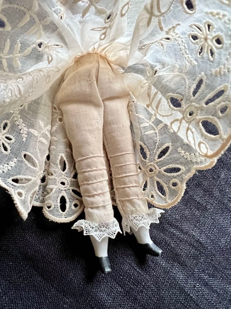 アンティーク　チャイナヘッドドール　タブリエ　16センチ　アナベルおまけ