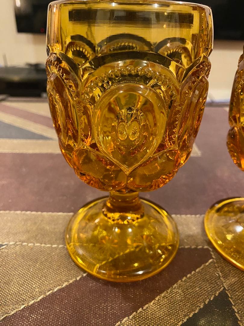 バーベキュー・調理用品 Vintage Amber Moon and Stars Goblets