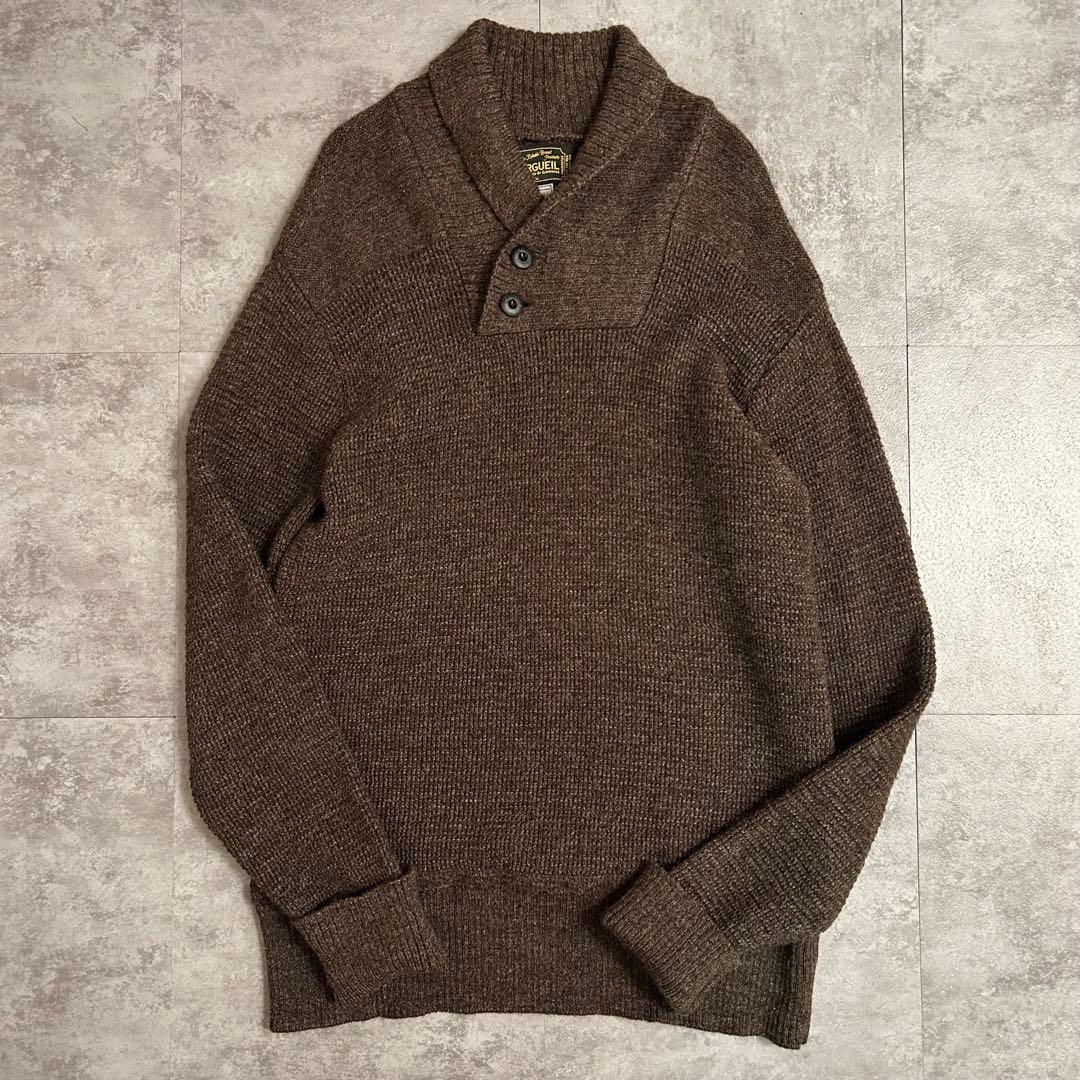 ORGUEIL オルゲイユ ショールカラー ニット ブラウン 42