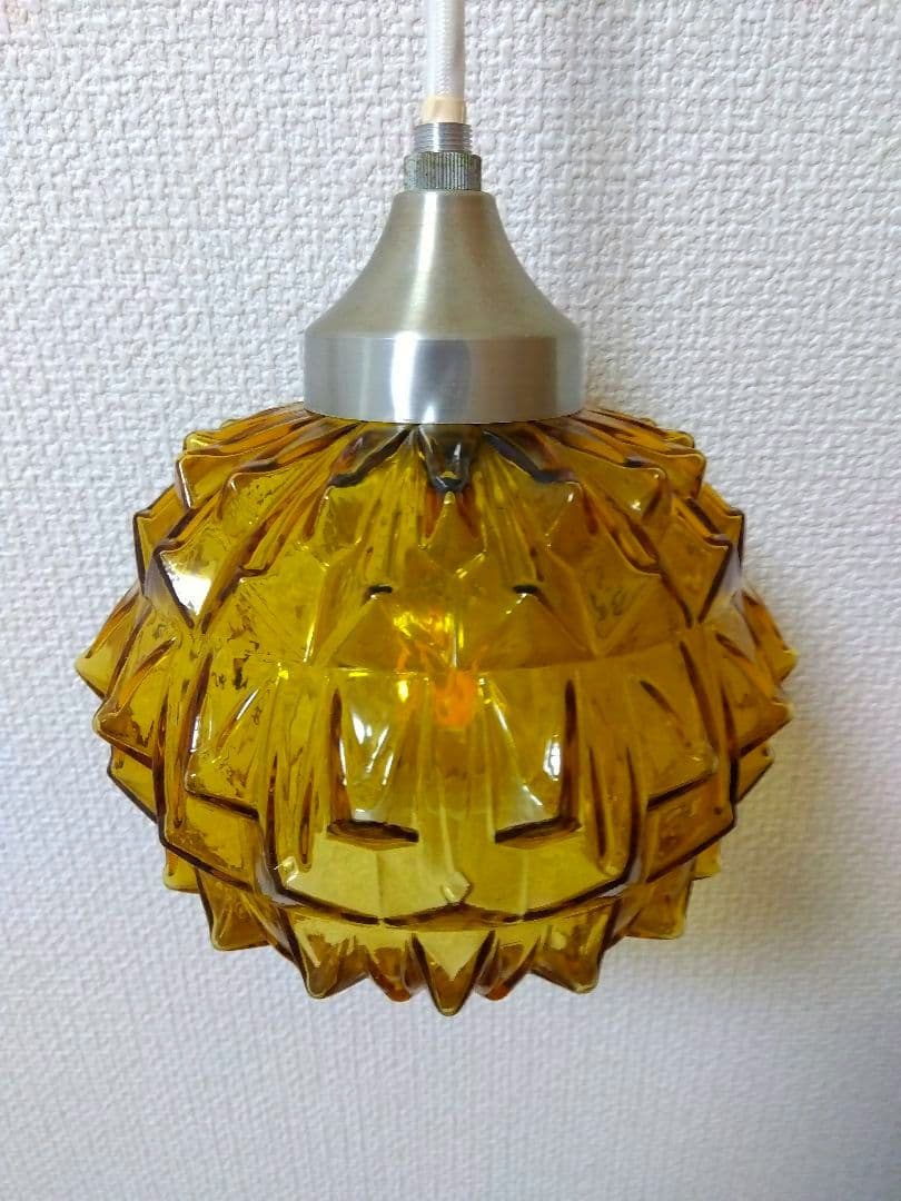 アンバーガラス製　 ペンダントライト