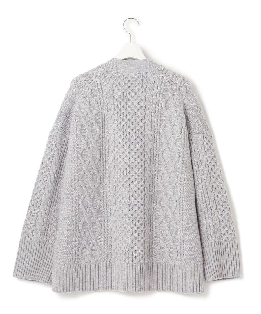 23区 ウールカシミヤ アランパターン カーディガン