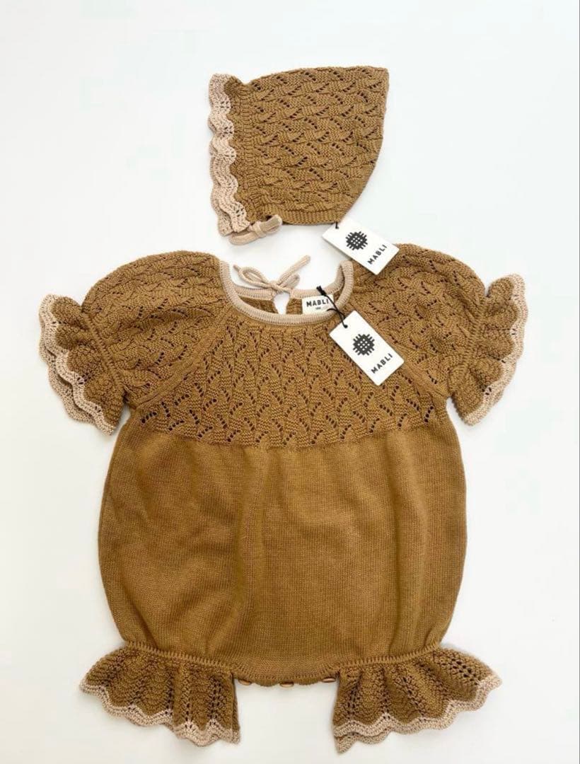 MABLI マブリ　ニットロンパース　小人　18M