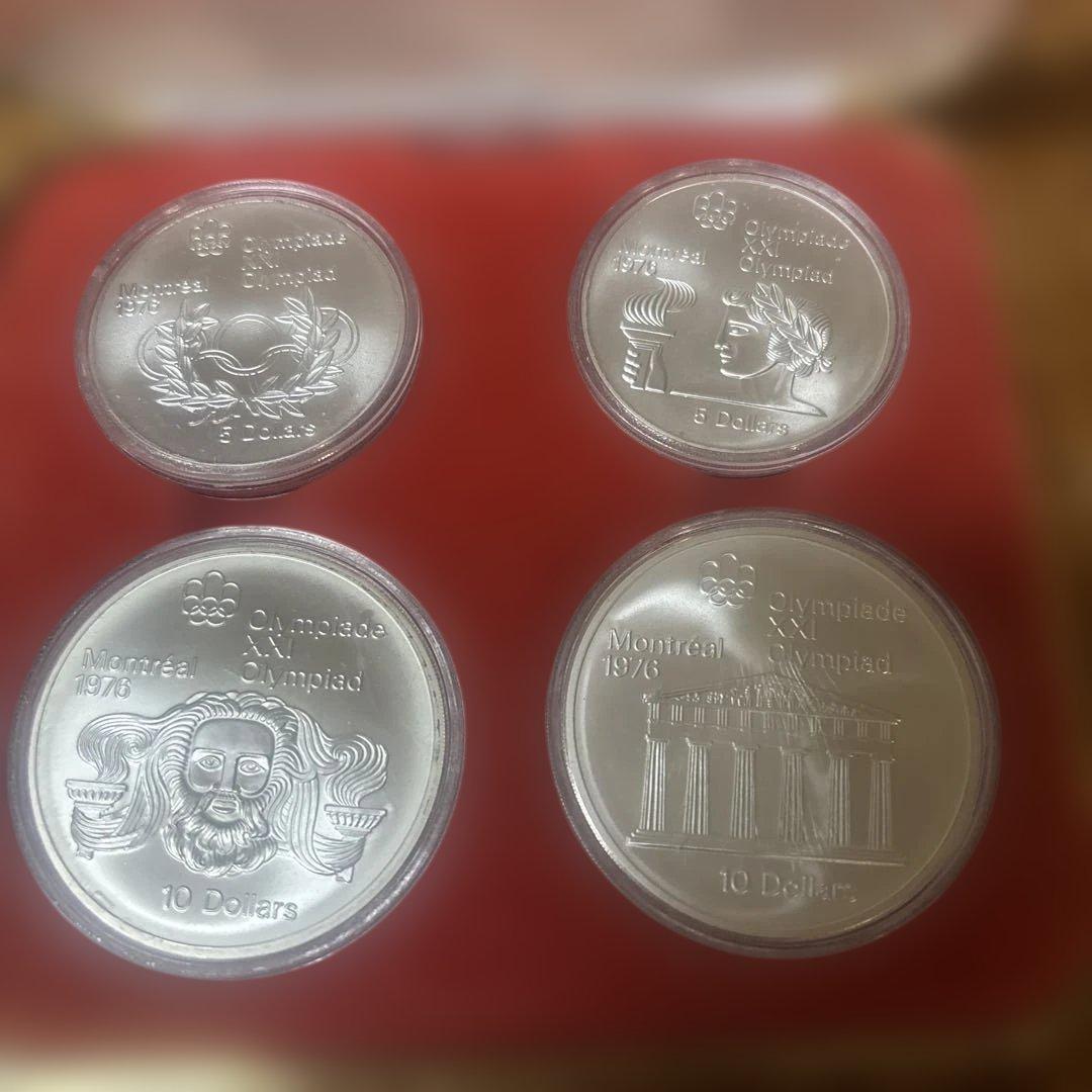 モントリオール1976オリンピック 銀製記念硬貨 4枚セット