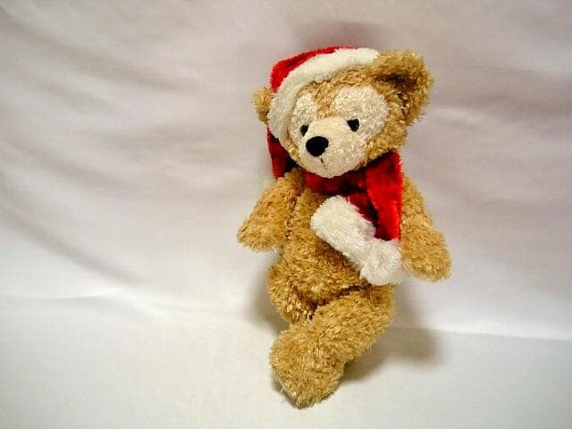 ◆希少◆白タグ　初期　ダッフィー　ぬいぐるみ◆座高約31㎝◆クリスマス　ビーズ入