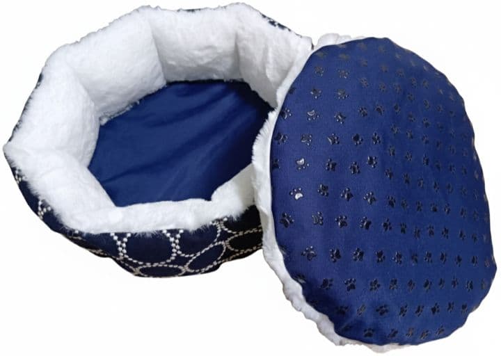 ❤Sサイズ❤dop タンバリン⚮̈ ペットベッド ■インディゴ✕ホワイト■