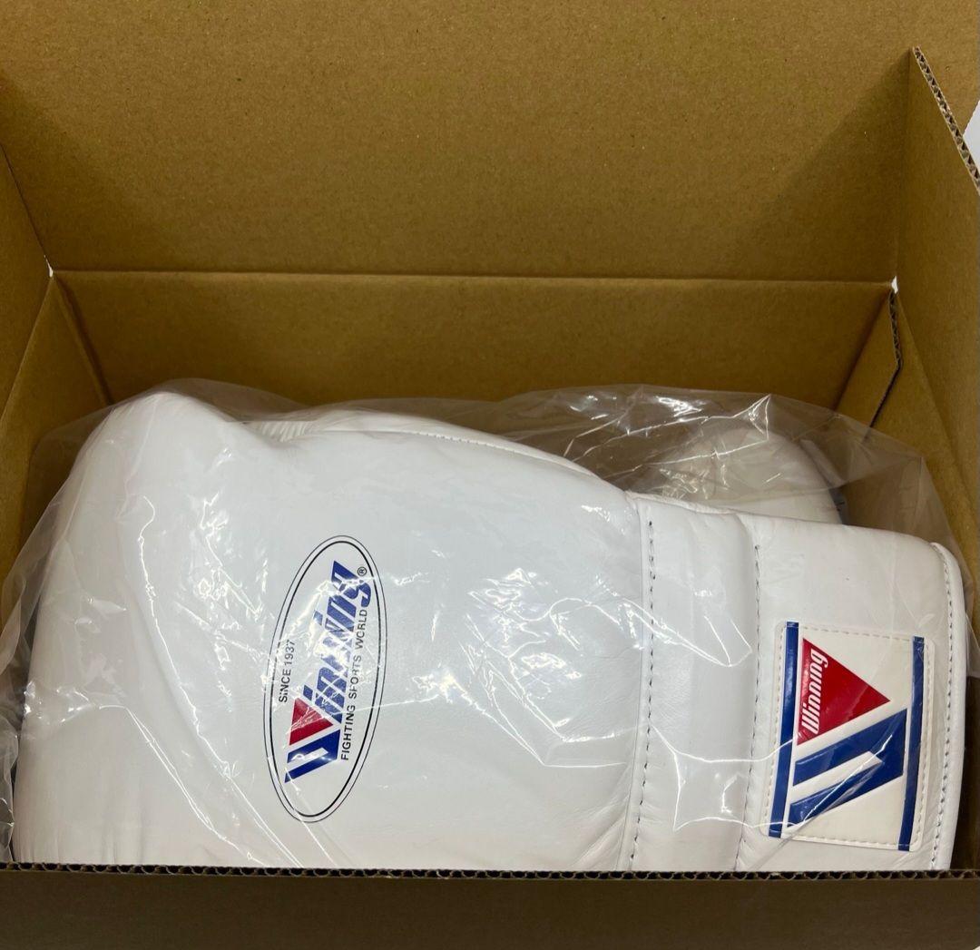 Winning グローブ 16オンス ホワイト ひも式