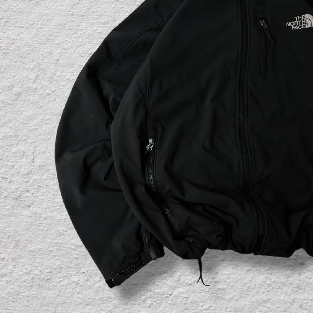 ノースフェイスソフトシェルジャケット90sブラックvintage古着USA規格