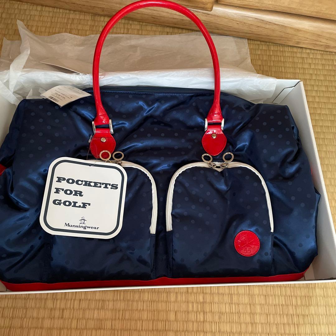 Musingswear ゴルフバッグ 、カートバックのセット　ネイビー/レッド