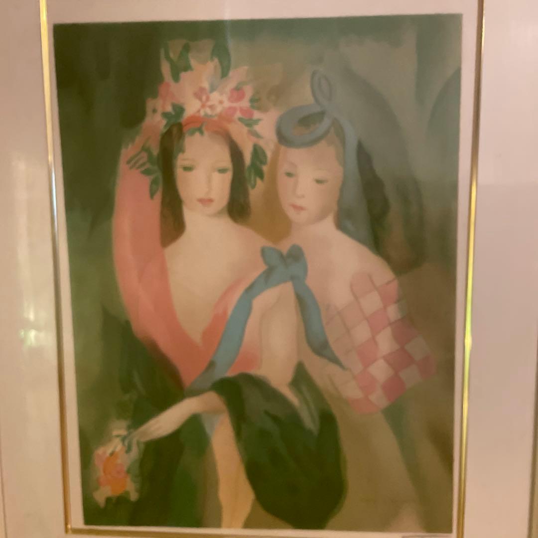 マリー・ローランサン リトグラフ『青いリボン』