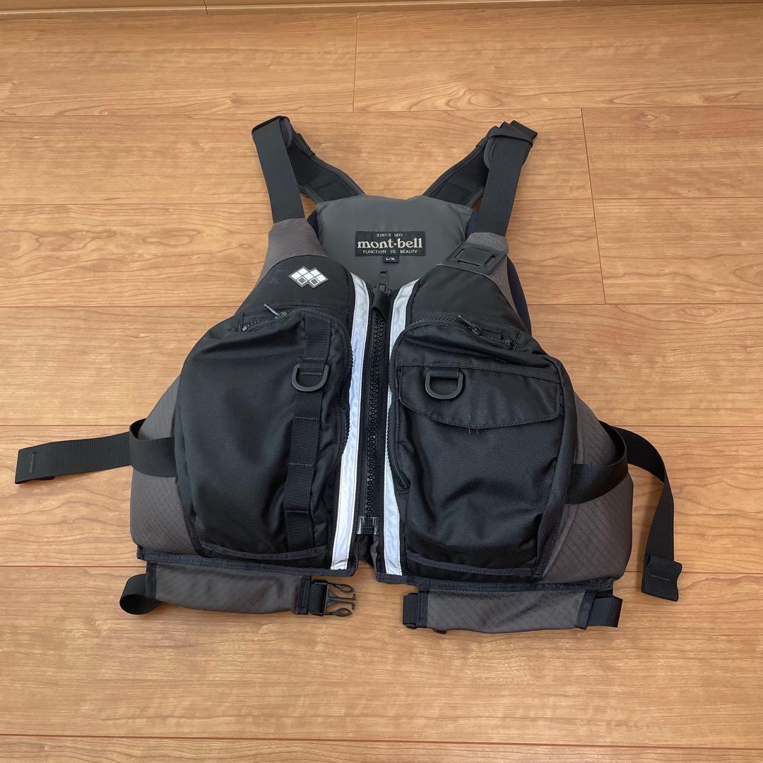 モンベルライフジャケットアングラー サイズ L/XL 黒