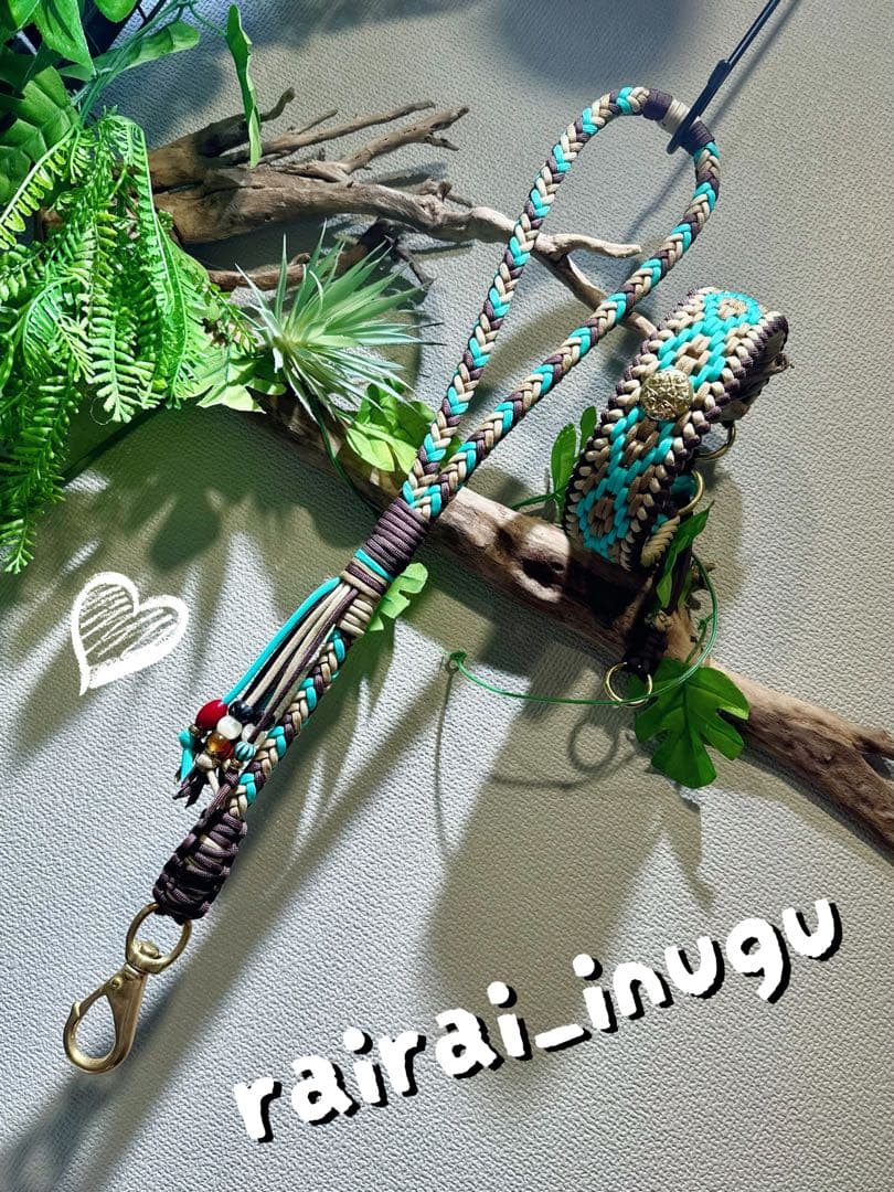 オーダー出品　ショートリード　ハーフチョーク　首輪