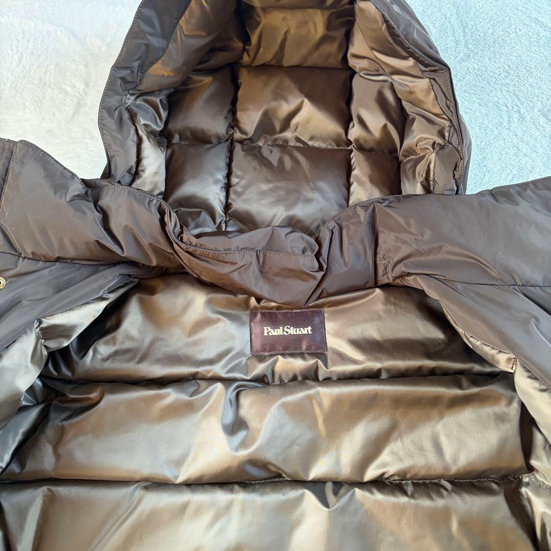 【美品】Paul Stuartダウンコート 2way L ダークブラウン メンズ