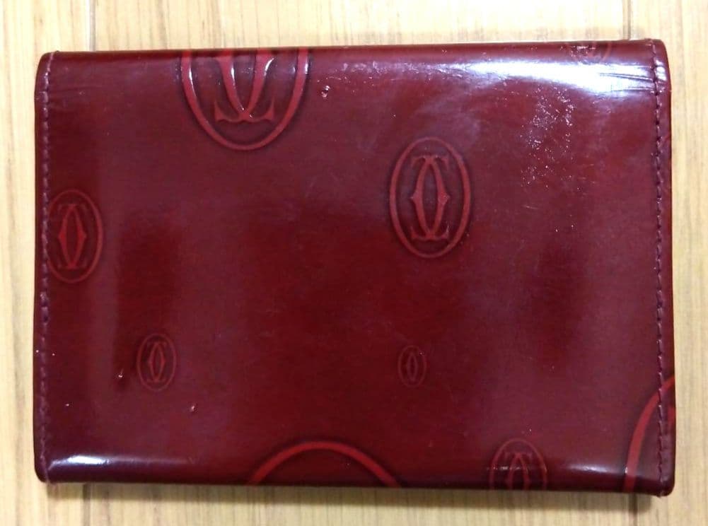 カルティエ　ハッピーバースデー　カーフレザーの名刺入れ